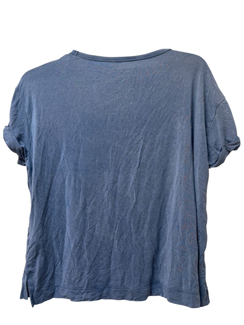 American Eagle Outfitters woman’s relaxed faded Slate Blue Pocket Tee - Picture 2 of 4